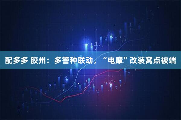 配多多 胶州：多警种联动，“电摩”改装窝点被端